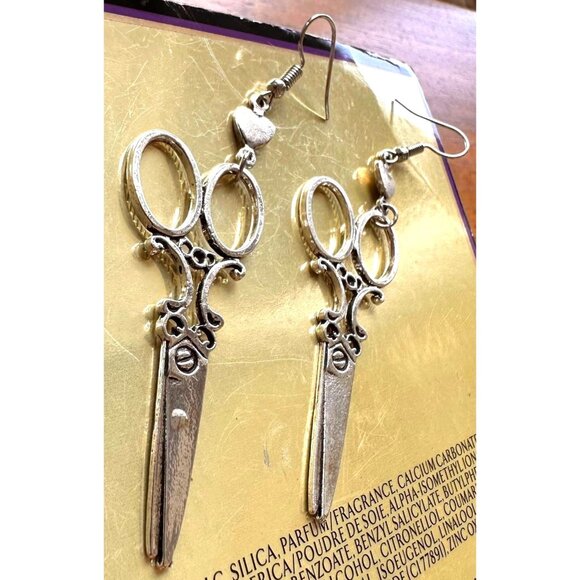 Scissor Earrings New Dangle Hooks Sewing Seamstress Cross Stitch Needlep… - Picture 11 of 12